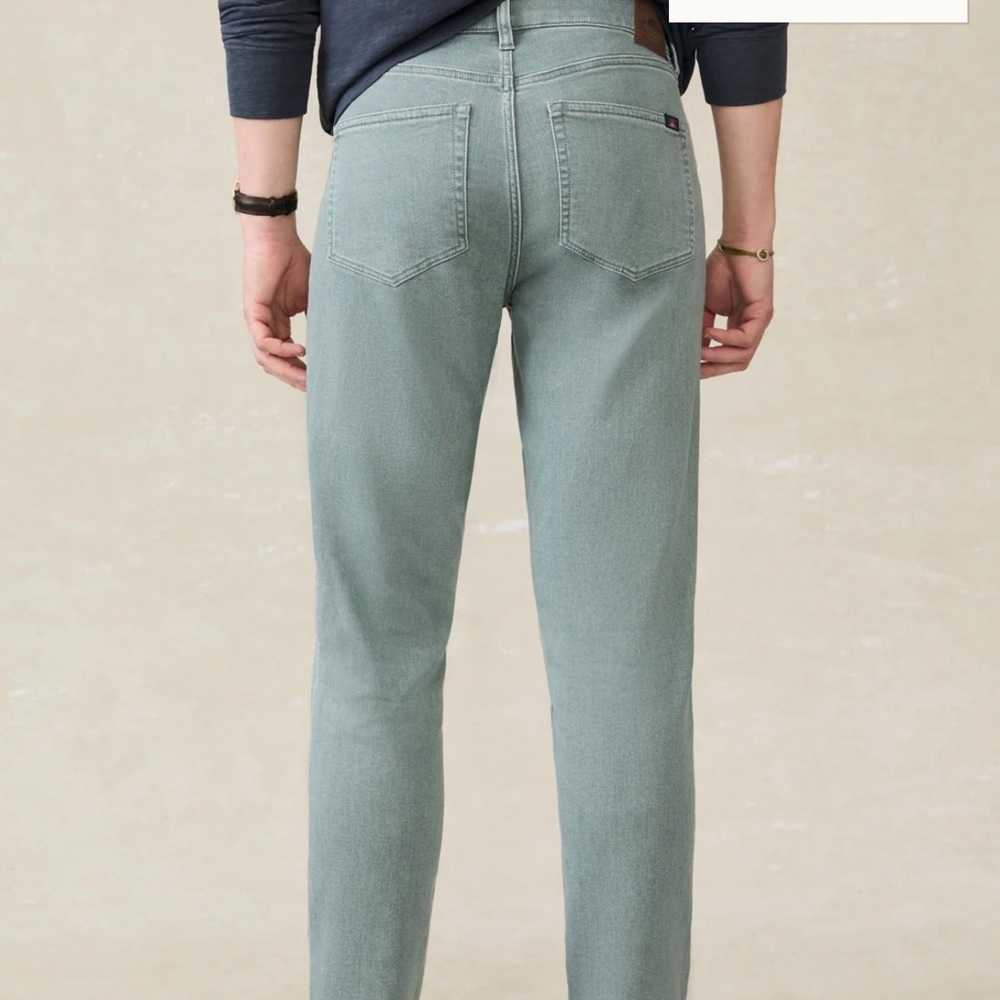 Men’s Faherty Sunwashed Blue Jeans 36x30 - Picture 3 of 7